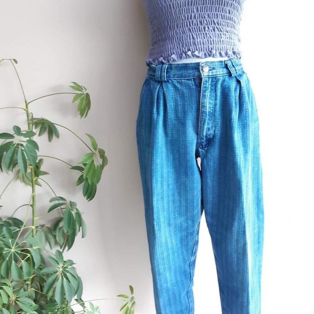 Vintage tapered cotton jeans / pants